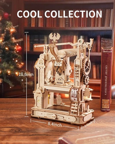 ROKR 3D DIY Holzpuzzle Druckpresse mechanisches Modellbausatz Kinderspielzeug Weihnachtsgeschenk - Bild 3 von 9