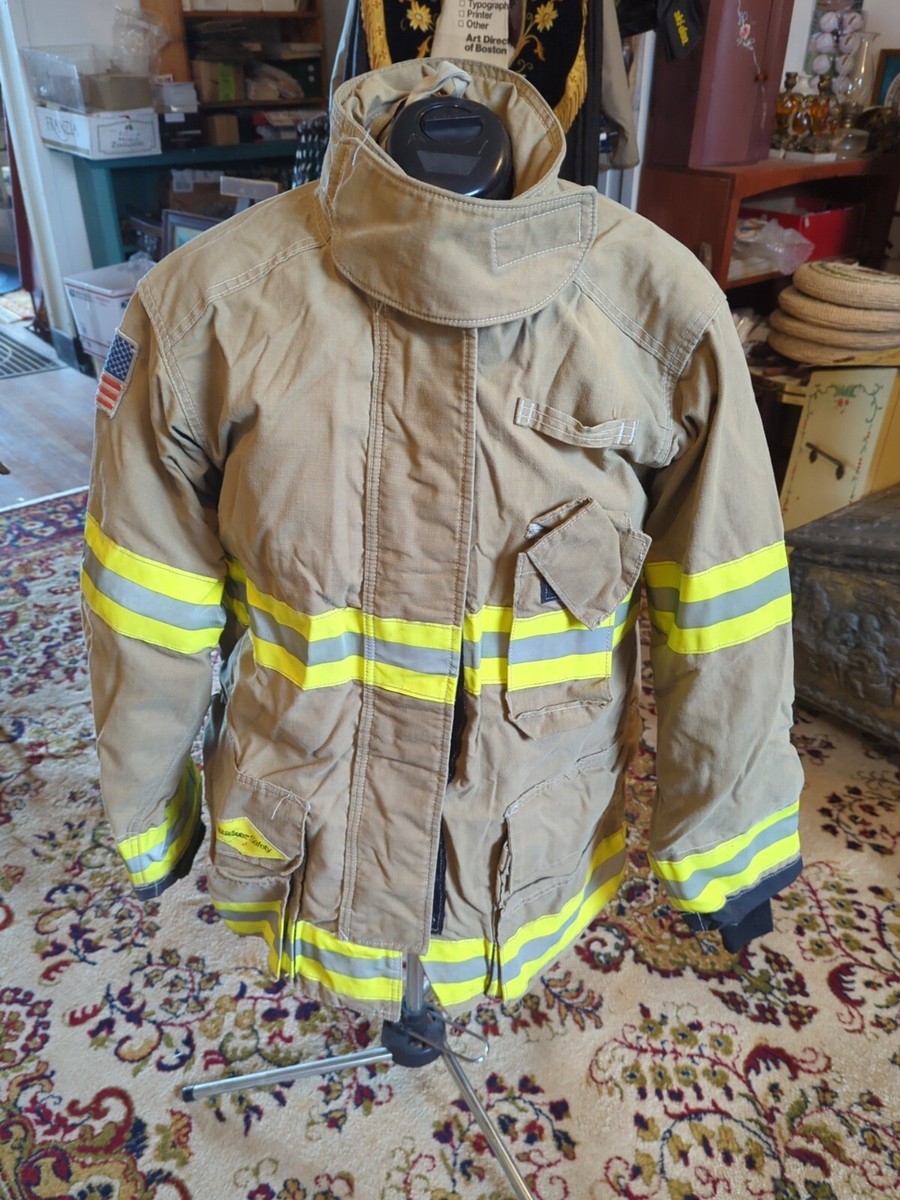 Vintage Retired Firefighter Gear Jacket FIRE COAT USED Navy Europe