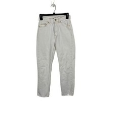 Zara Womens Jeans 00 White High Rise Ankle Skinny Denim Y2K Minimalist