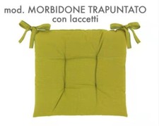 6 Cuscini Coprisedia Quadrati Universali Sfoderabili In Cotone (Giallo) - Fissaggio Con Elastico, Made In Italy