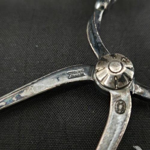 Pinzas de azúcar de plata de ley Georg Jenson Dinamarca - Imagen 7 de 12