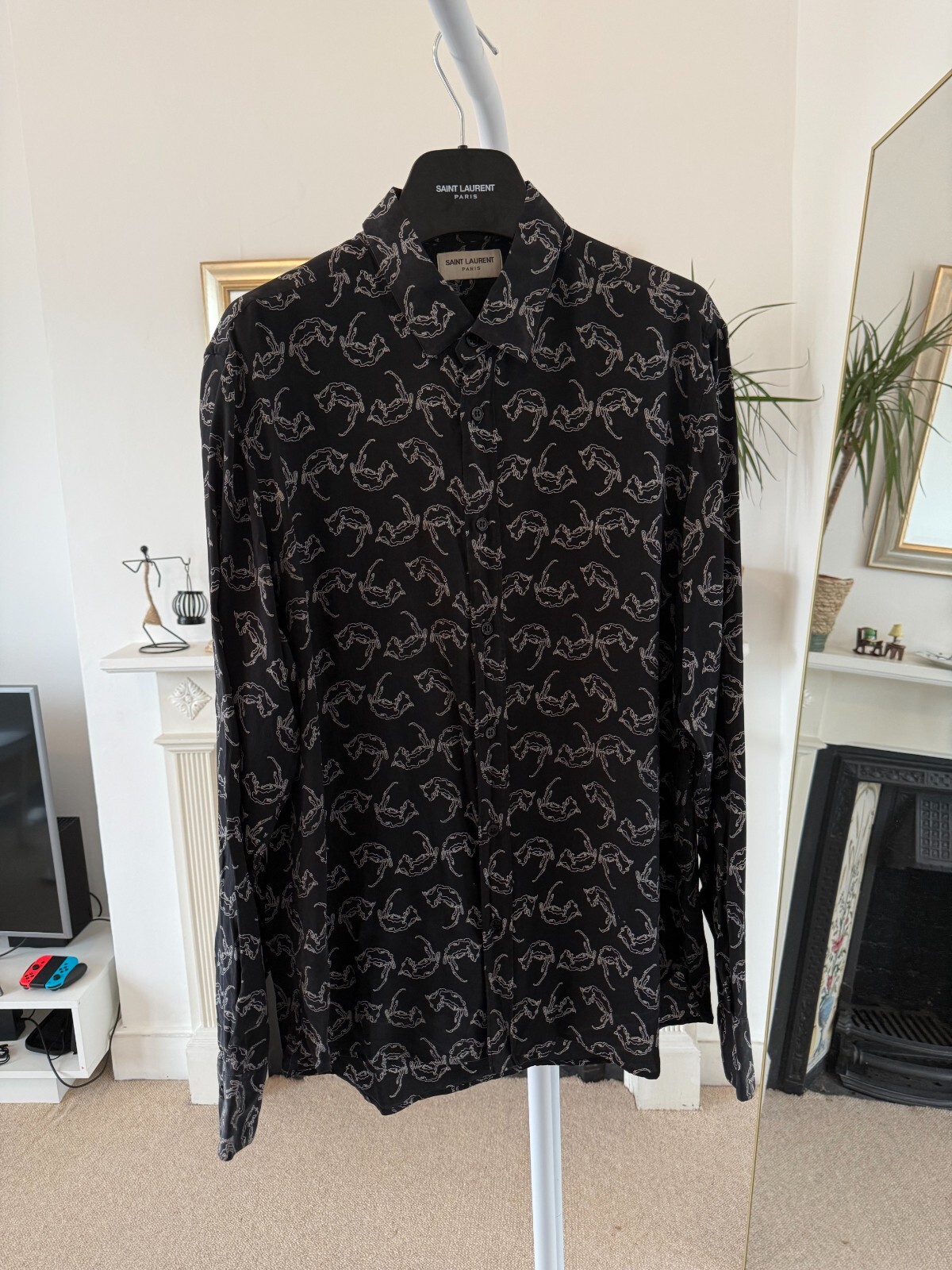 Camicia FW13 Saint Laurent seta topi morti