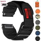 QuickFit Nylon Watch Band Strap For Garmin Fenix 6 6X 5 5X 7 7X 8 Instinct 3 2X