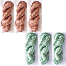 6 Thread Yarn Lace Skeins Knitting Work Reel Silk Fabric 690gm Woven Sari