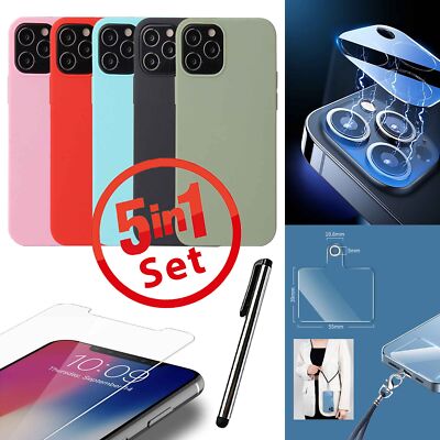 Silikon Case Cover Handy Hülle Samsung S23 Ultra Plus S22 S21 S20 S10 Folie