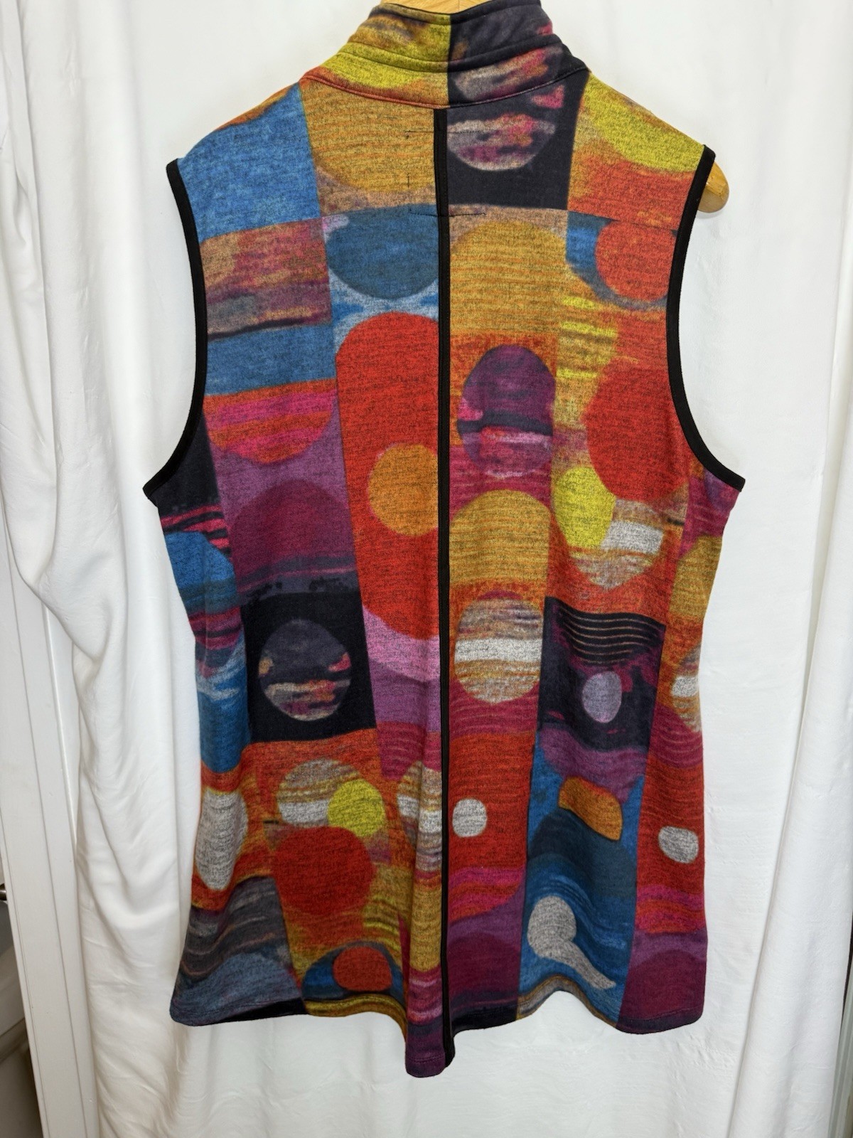 John Mark Multicolor Geometric Button-Front Knit … - image 2