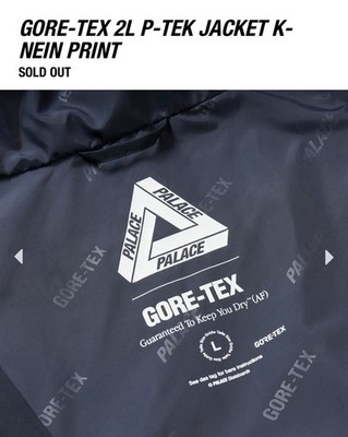 PALACE SKATEBOARDS GORE-TEX 2L P-TEK JACKET K-NEIN PRINT XL BNWT