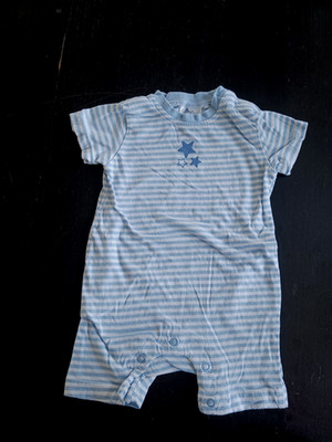 Baby Body Kurzarm, Jungen, Gr.62/68, von Papagino, Blau/Weiß gestreift