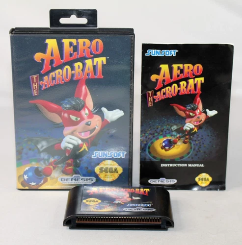Aero the Acro-Bat Sega Genesis Complete CIB! Very Good Condition! NICE!