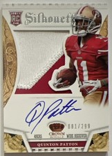 Quinton Patton 2013 Crown Royale Silhouettes Patch Autograph RC #/299 #230 ESE