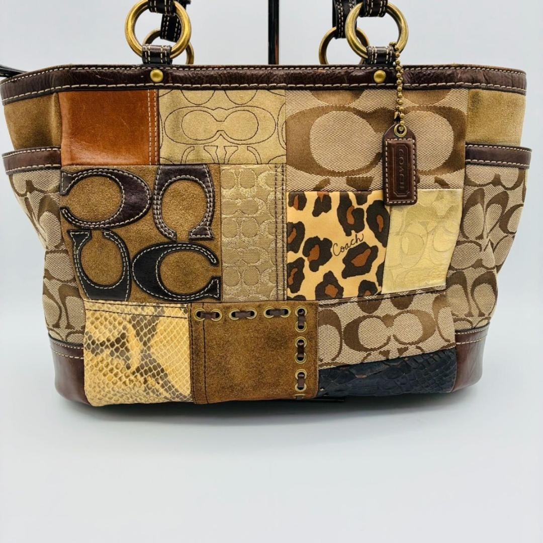 Coach Patchwork Leopard Print Shoulder - image 3