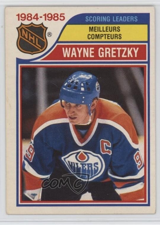 1985-86 O-Pee-Chee League Leaders Wayne Gretzky #258 HOF g5i