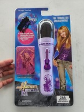 Hannah Montana Microphone FM Wireless Portable  Hologram Card NEW TORN PACKAGE