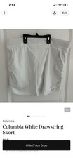 COLUMBIA WOMEN'S ACTIVE FIT OMNI SHADE REPELLANCY SKORT Sz XXL. WhiteFreeShip
