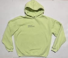 White Fox Womens Pullover Hoodie Lime Green Size S/M Oversized Sweatshirt