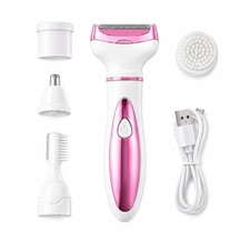 4-in-1 Electric Razor for Women Facial Body Hair Remover Shaver Trimmer Kit