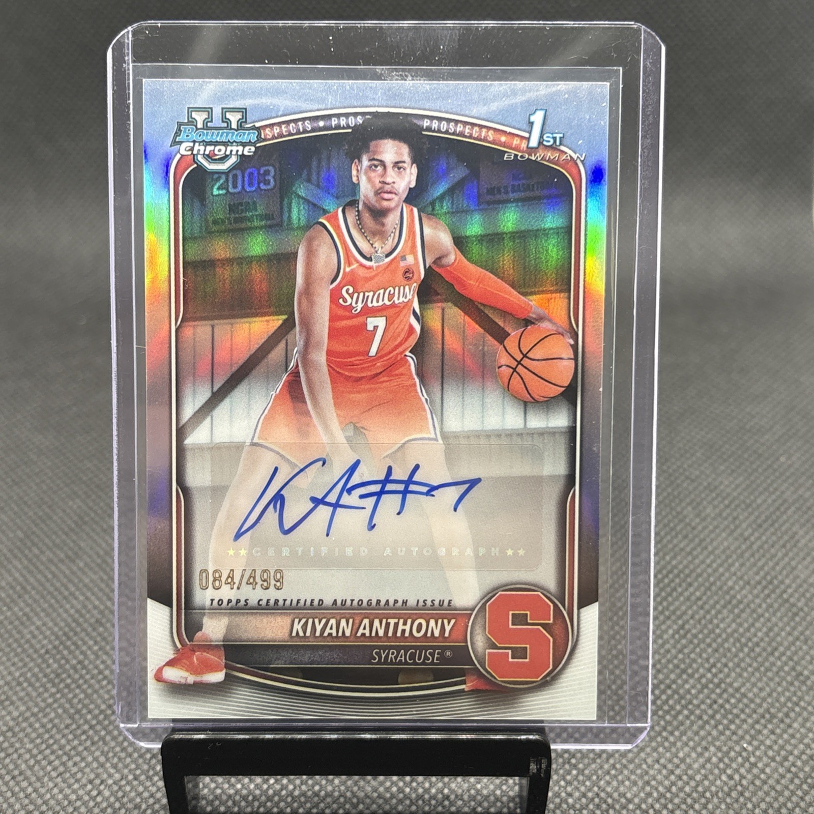 2025-26 Bowman Chrome Kiyan Anthony Refractor Auto /499 Syracuse