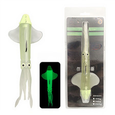 Squid Head Soft Lure 150g 22cm Shimmering Silver for Marlin Game Fishing