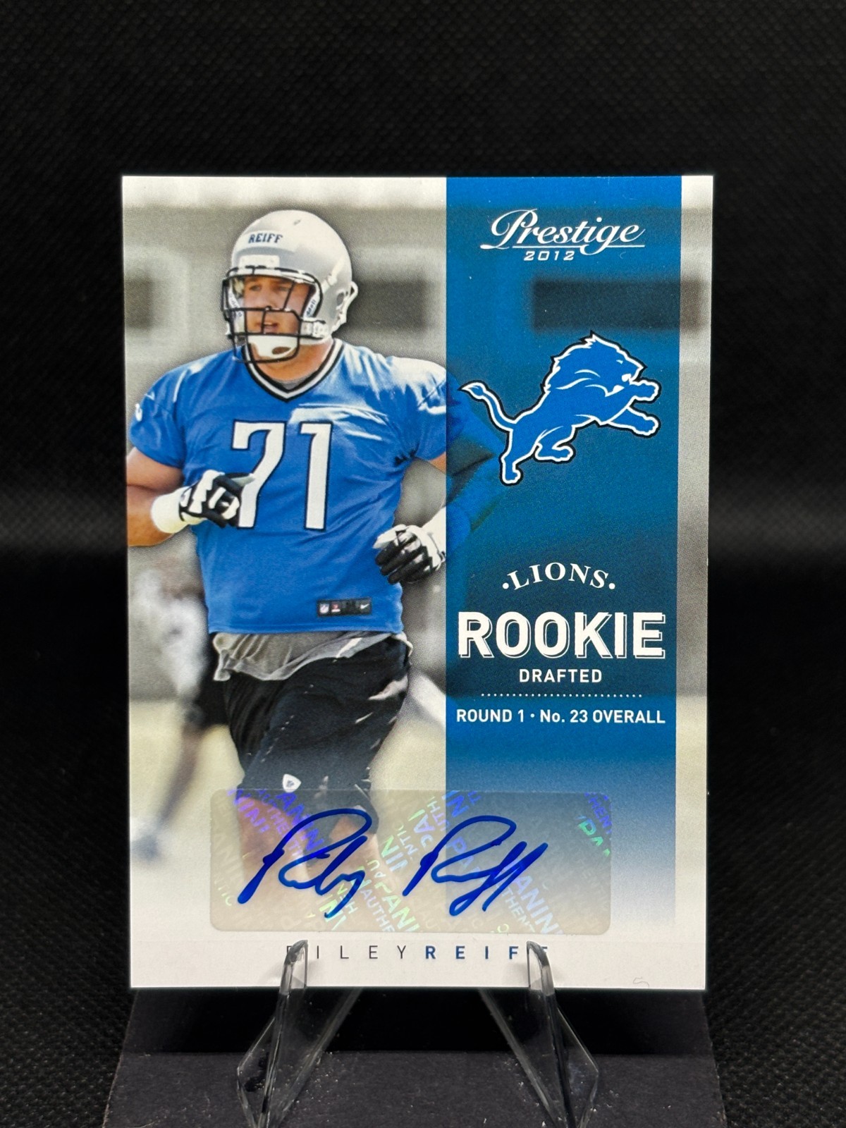 Riley Reiff 2012 Panini Prestige - Rookie Signatures /899 #227 Detroit Lions