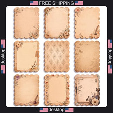 Vintage Floral Sticky Notes Set, 9 Styles, 3x4 Inches