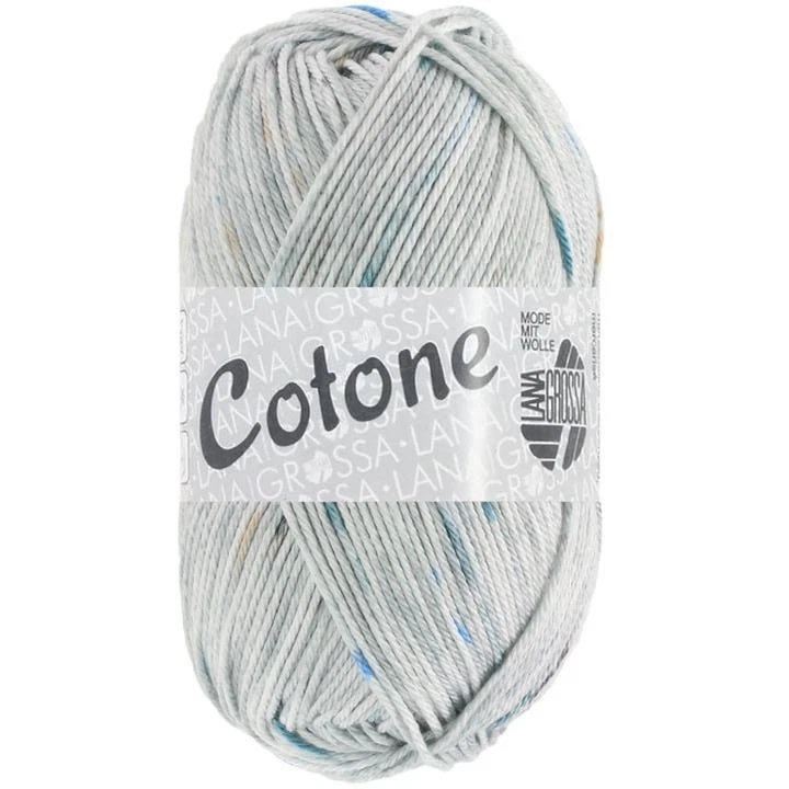 Wolle Kreativ! Lana Grossa - Cotone Baby Print - Fb. 414 hell-/mittel-/grau 50 g