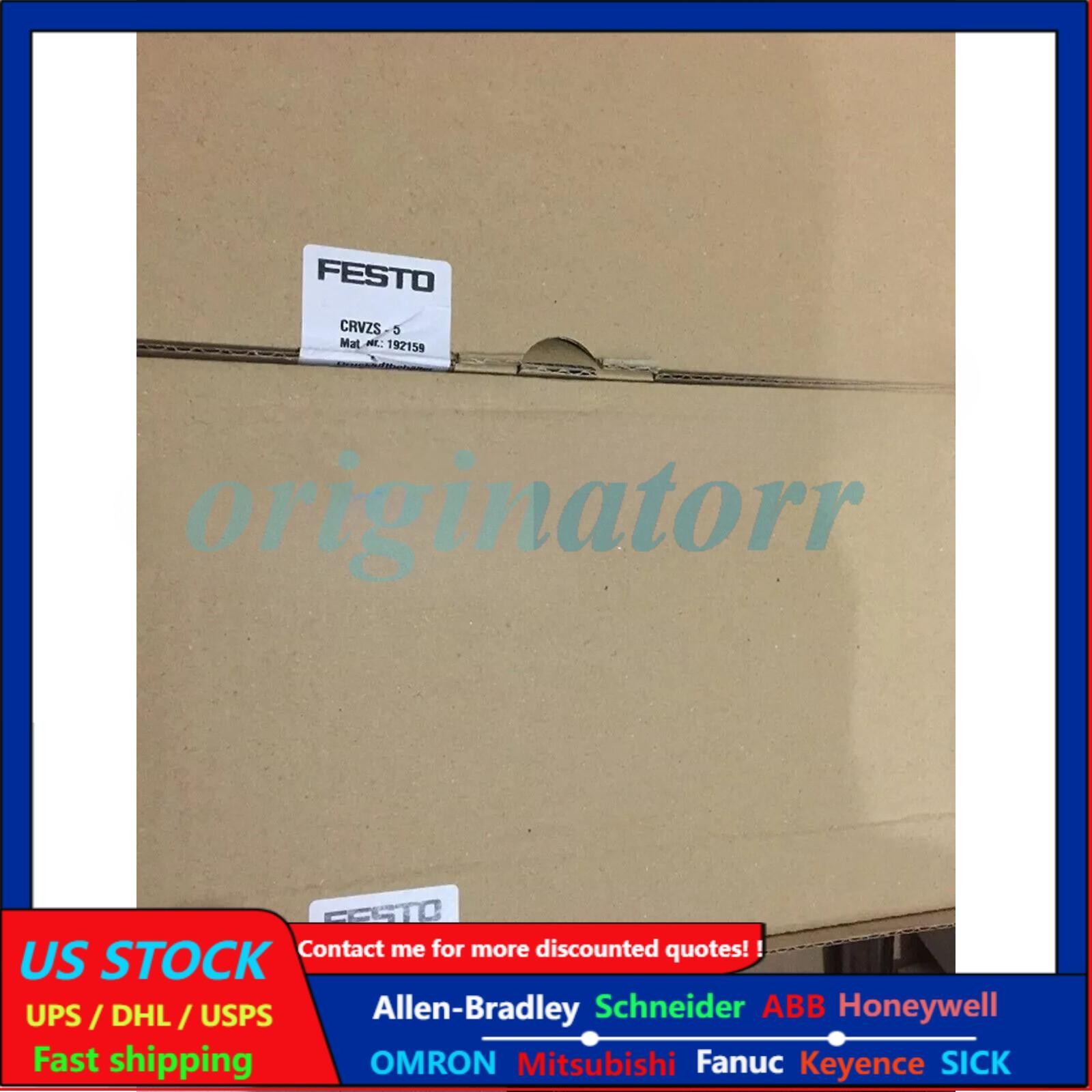 US FREE TAX New FESTO CRVZS-5 192159 Compressed Air Reservoir High Alloy