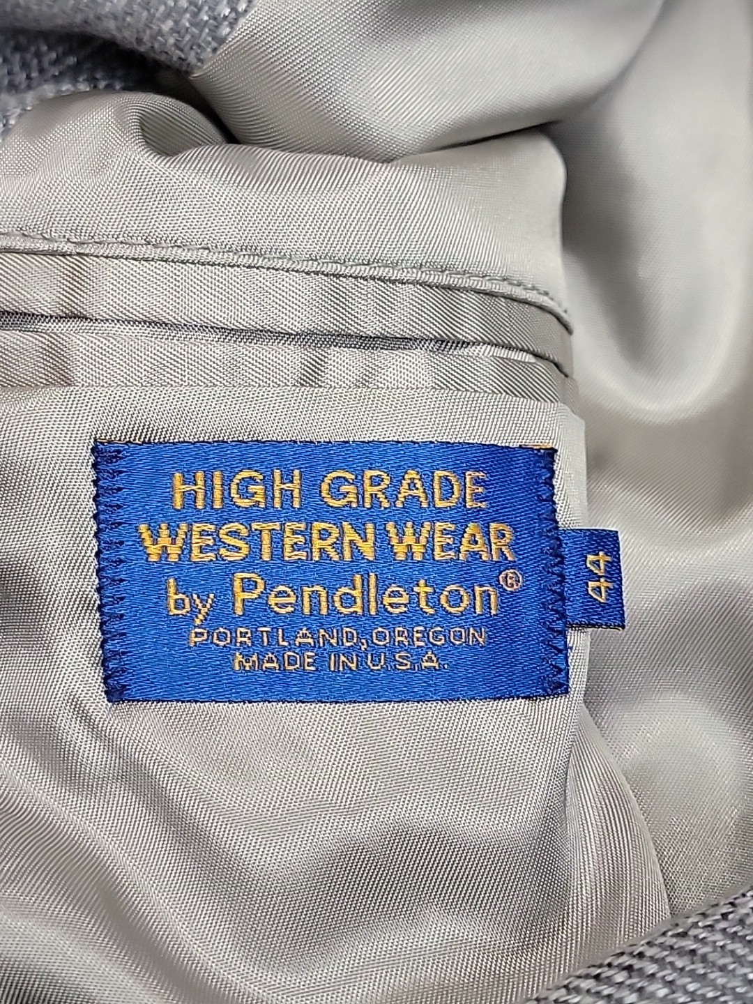 Vintage Pendleton High Grade Wool Herringbone Bla… - image 8