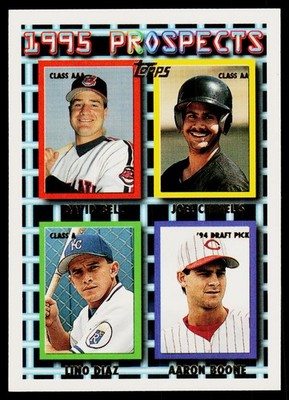 1995 Topps #581 David Bell / Joel Chimelis / Lino Diaz / Aaron Boone PROS,