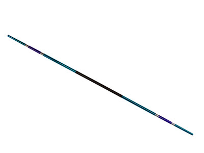 Martial Arts 2-Piece Bo Staff, 58 inch, Teal w/ Purple & Silver
