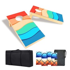 Portable 2 ft x 1 ft Cornhole Game Set with 8 Bean Bags and 1Carry Bag Excell...