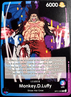 Monkey.D.Luffy OP11-040 ONE PIECE Tcg Card Game NM PURPLE/BLUE