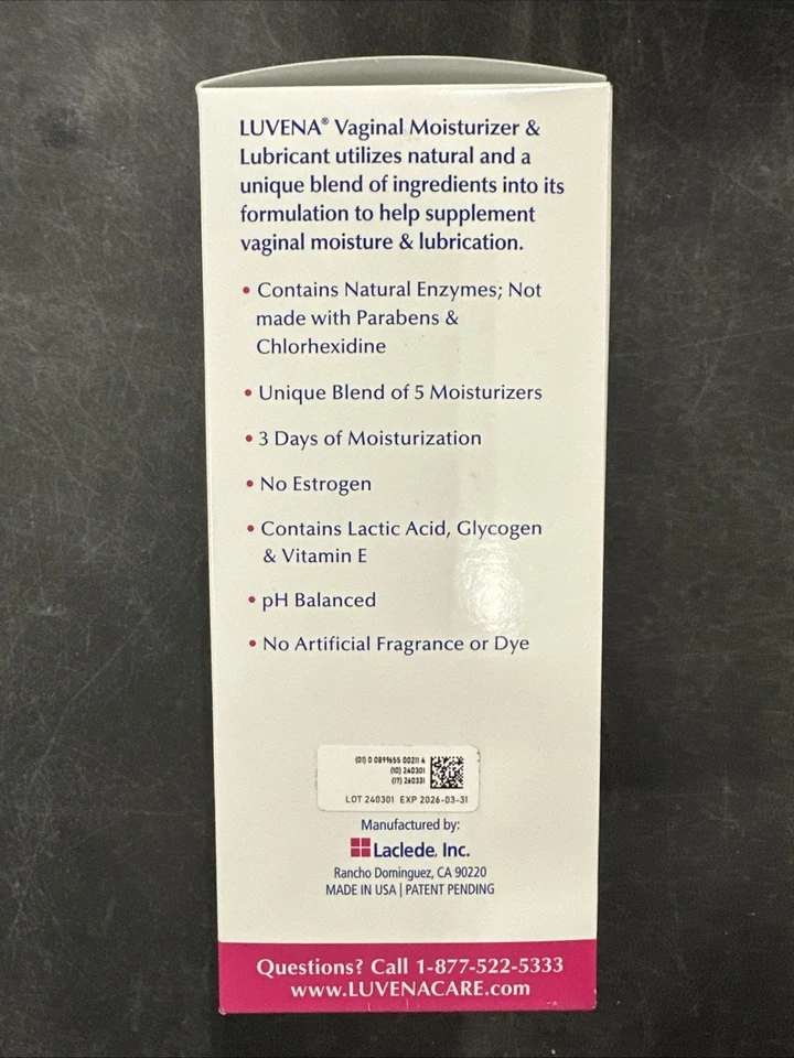 Hidratante vaginal Luvena LA50021 Foto 2 de 4