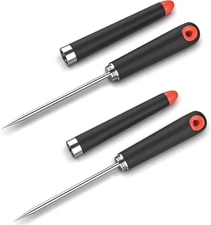 2 Pack Stainless Steel Ice Pick, 10Inch Pick Tool for Breaking Ice,Non-Slip Plas