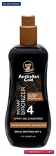 Australian Gold Spray Gel Sunscreen with Instant Bronzer SPF - 4, 8 Ounce  Mois