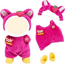 Doll Clothes for 17cm Dolls, Pink Bear Doll Clothes Accessories Set with 1 Jump