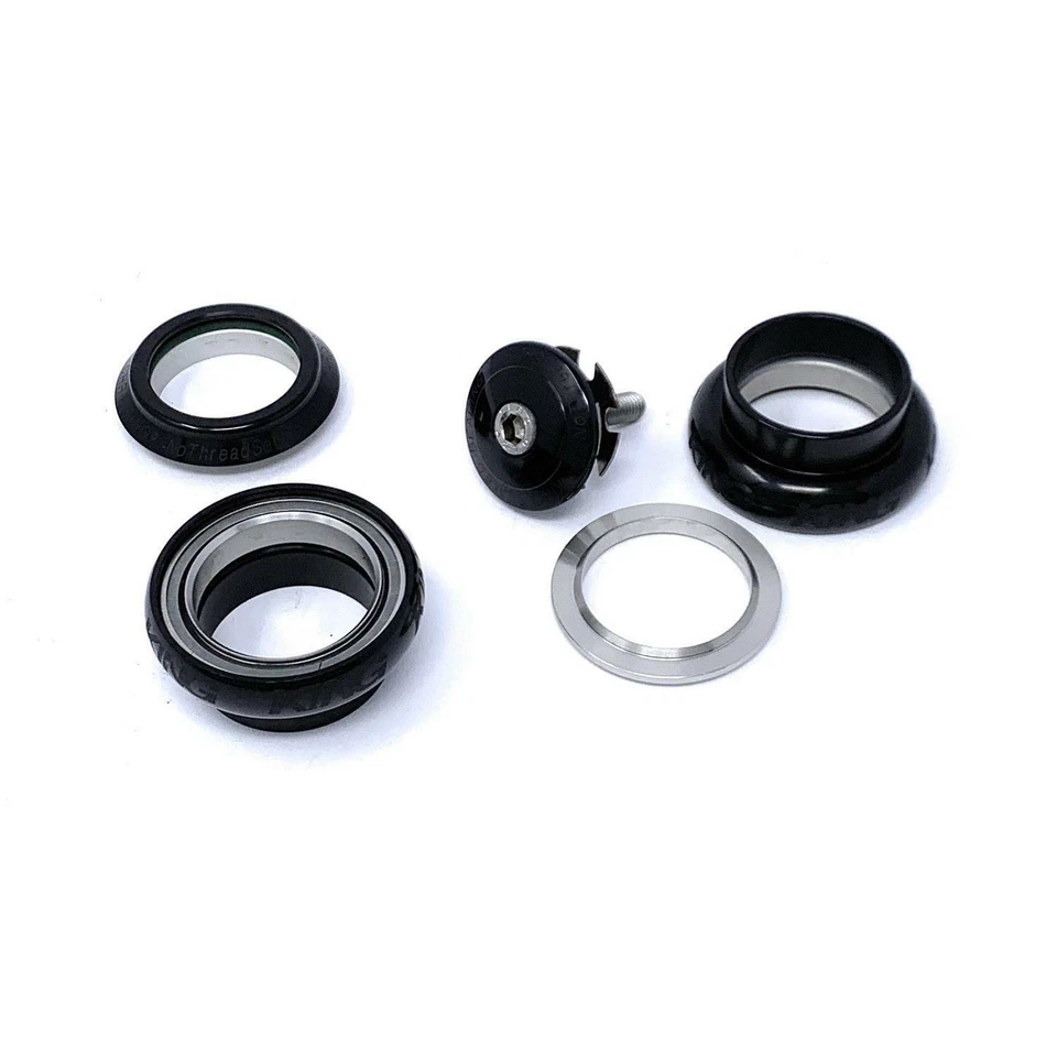 Chris King NoThreadSet Bold Headset 1-1/8" Bike Threadless Black Sotto Voce New - Image 2 of 4