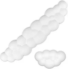 Keyboard Mat Set - White Cloud - Keyboard Wrist Rest, Keyboard Matcute Keyboard 