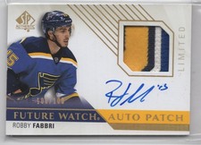 2015-16 SP Authentic Future Watch Limited Patch Autographs Robby Fabbri Auto