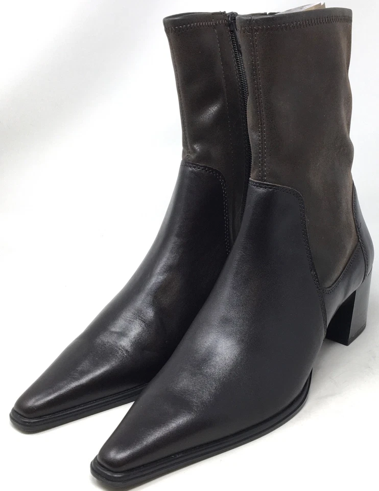 Botas Cortas Vagabond Giselle Cuero Marrón Oscuro Punta Elástica Eje Talla 9 Foto 3 de 4