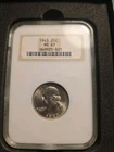 1943 Washington 25c  Ms 67 NGC Old Fatty, High Grade  Intact Holo Very Nice Coin