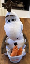 Disney Frozen Snowman Olaf 14  Plush Find My Nose RARE BASKET OF CARROTS READ   
