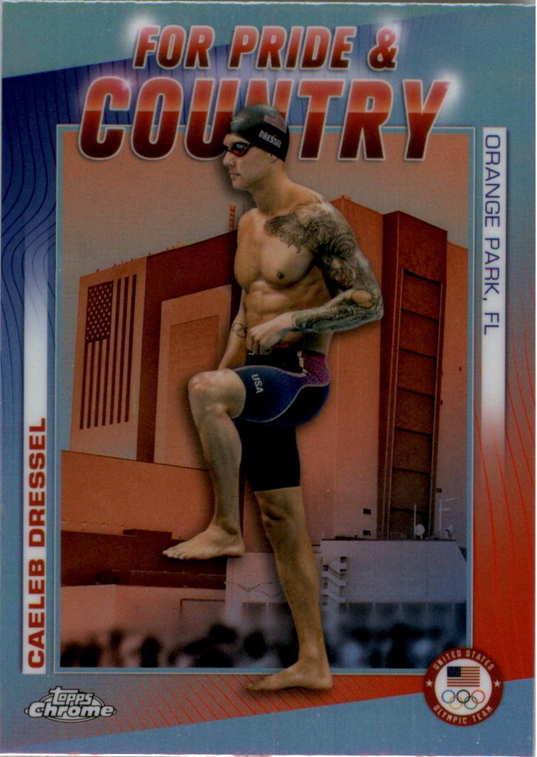 2024 Topps Chrome US Olympic Paralympic Hopefuls Pride Country Caeleb Dressel