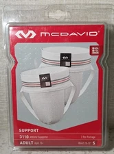 2-pack McDavid Athletic Supporter Jockstrap With Stretch Mesh Pouch 3110 Adult S