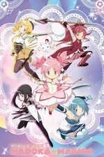 Poster Studio B - Puella Magi Madoka Magica Group Girls Anime 24x36" NEW R81335