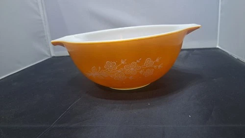 Vintage Pyrex Mixing Nesting Bowl 442 Cinderella  Butterfly Gold 1.5 L