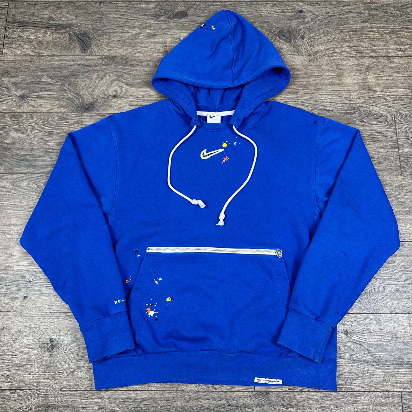 Nike Standard Issue Paint Splatter Hoodie Mens Medium… Gem