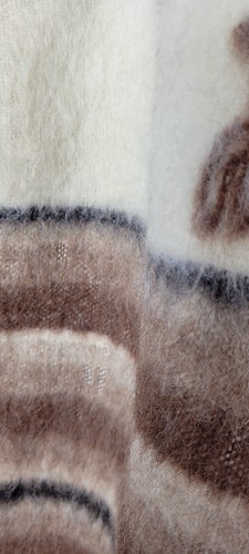 Vintage 1970's Quiaqueno Poncho Alpaca Wool Llama Merino Made In Argentina OS - Picture 15 of 17