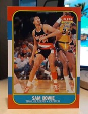 1986-87 Fleer Sam Bowie ROOKIE RC #13 KENTUCKY WILDCATS PORTLAND TRAILBLAZERS