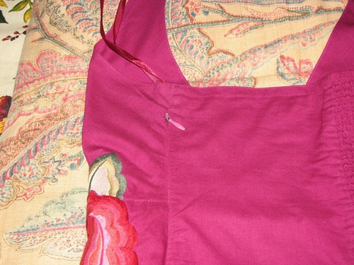 ANTHROPOLOGIE ODILLE FUCHSIA FLORAL EMBROIDERED HALTER TOP 12 - Picture 11 of 14