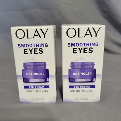 2pk Olay Smoothing Eyes Retinol 24 Eye Cream 0.5 fl.oz